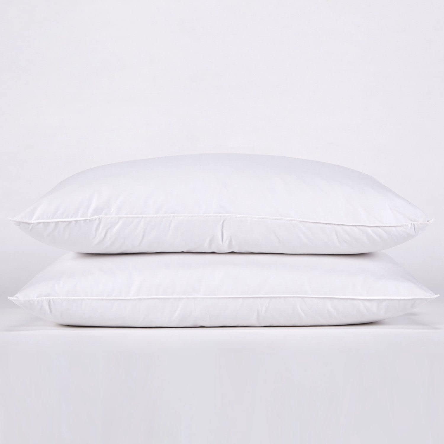 Artistic Fashionista Limited Duck Feather & Down Pillows - Luxurious Comfort for Restful Sleep, Hypoallergenic & Anti Dust Mite -2 Duck Feather Pillows UK Standard Size