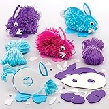 amazon bastelset ostern Alter: ab 5 Jahren Baker Ross Pompon-Bastelsets „Hasen“ (3 Stück) – Bastelidee zu Ostern für Kinder zum Gestalten