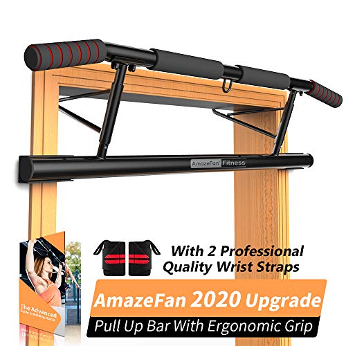 AmazeFan Pull Up Bar Doorway with Ergonomic Grip - Fitness Chin-Up Frame
