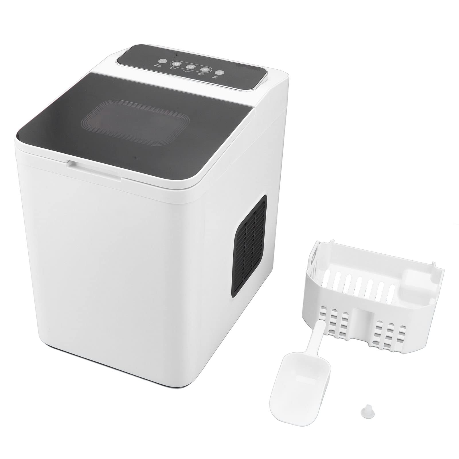 Máquina de Hielo Portátil para Encimera, Máquina para Hacer Cubitos de Hielo Compacta con Funcionamiento Silencioso, Tanque de Agua de 1,5 L para Cocina, Oficina, Uso Doméstico