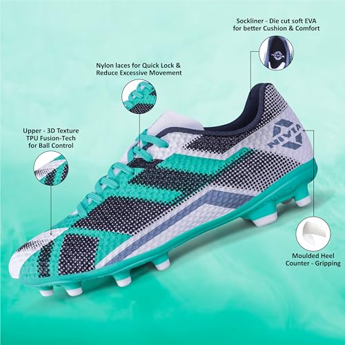Image of Nivia Dagger Football Studs for Men | Better Control and Lightweight Comfort | First Choice for Performance-Driven Players | Football Shoes | Sports Shoes for Men