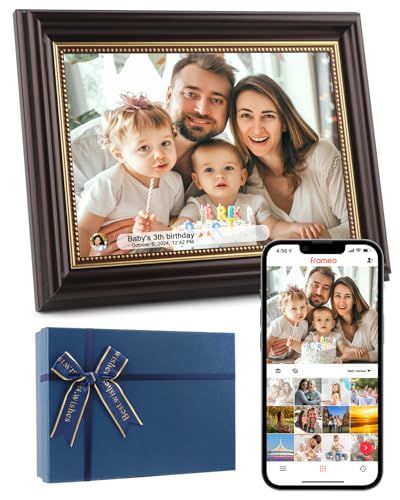 Frameo Digital Frame 10.1 Inch WiFi Digital Photo Frame with 32GB Storage, 1280x800 HD IPS Touch...