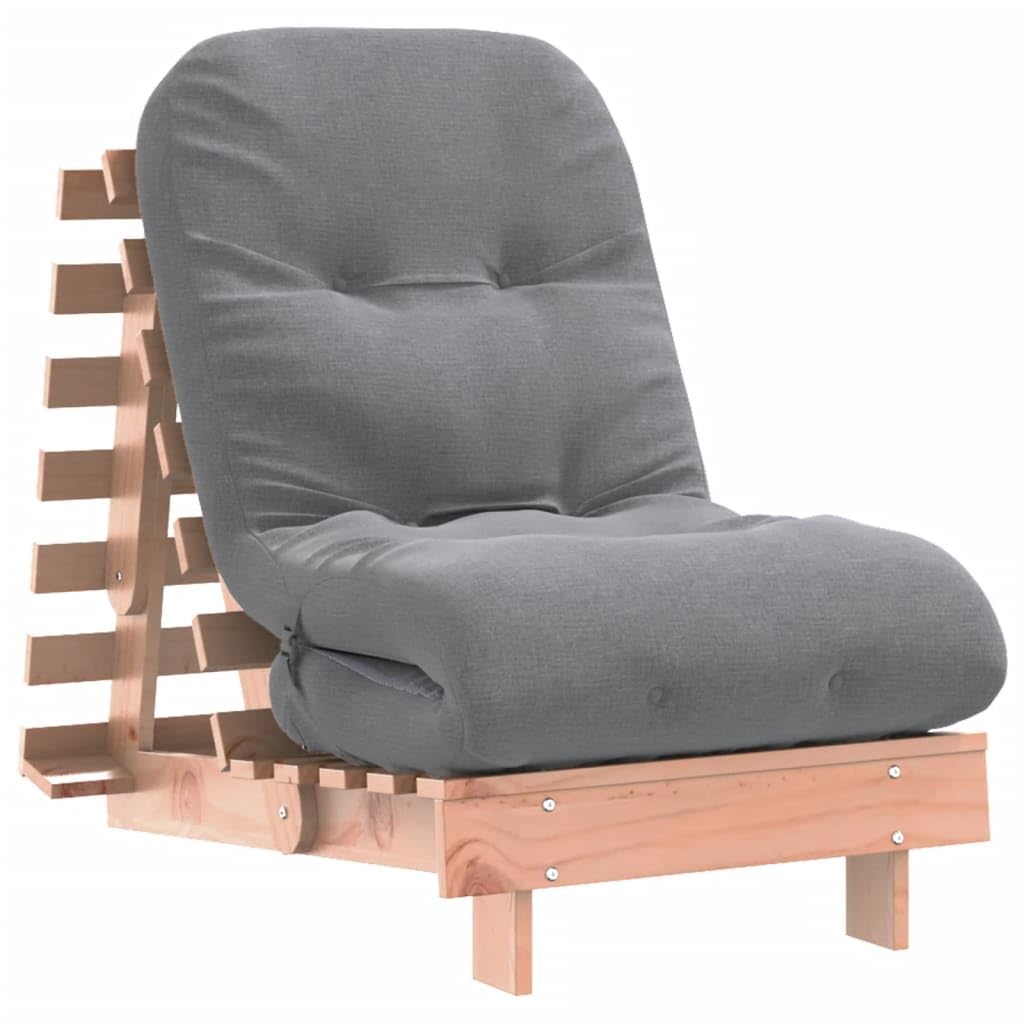 vidaXL Futon Schlafsofa mit Matratze – Bettsofa mit verstellbarer Rückenlehne, Massivholz Douglasie