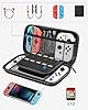 Jissta fodral för Nintendo Switch / Switch OLED tillbehör, Deluxe hÄrd bÀrvÀska, vÀska tÀcker större förvaringsutrymme för Switch-konsol med 10 spelförvaringsfack och andra tillbehör, skyddande fodral svart. #4