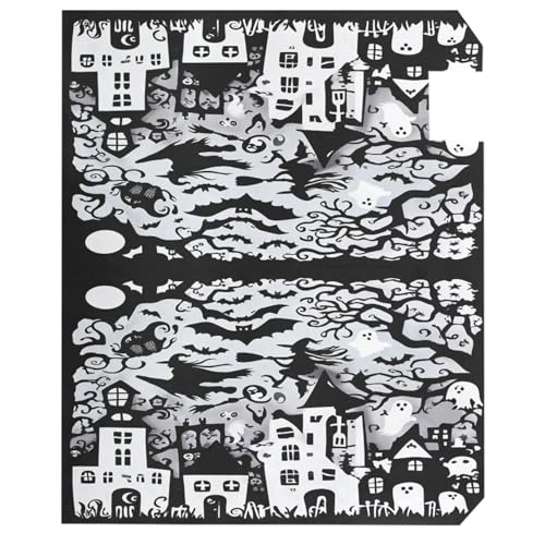 Image of Wamika Happy Halloween Magnetic Mailbox Covers Spooky Bat Witch Castle Mailbox Cover Standard Size Full Magnet Garden Yard Porch Mail Boxes Cover Holiday Decorations 21 inch L x 18 inch W