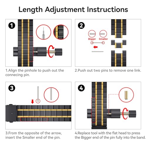 Image of Bestig Compatible with Apple Watch Bands for Men Women 40mm 38mm 41mm 42mm Series 11 10,Premium Solid Stainless Steel Metal Business Wristband Strap for iWatch Series 10 9 8 7 6 SE 5 4 3 2 1,BlackGold