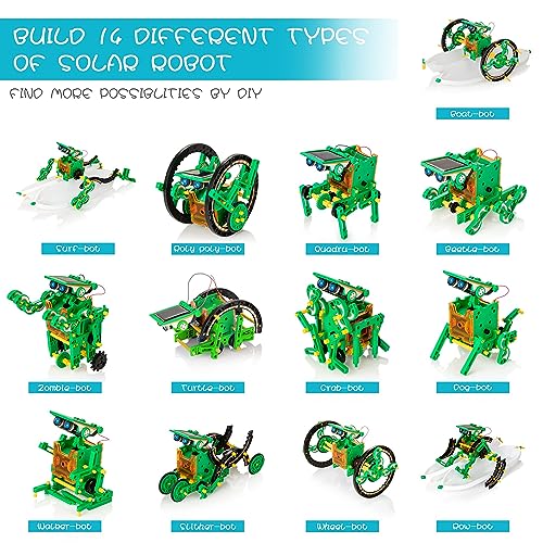 image for KIDWILL Solar Robot Kit for Kids, 14-in-1 Educational STEM Science Toy