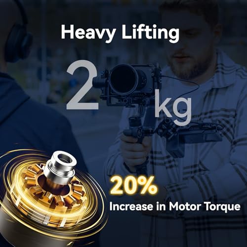 Image of FeiyuTech SCORP Mini 3 Pro Camera Gimbal Stabilizer, 3-Axis Built-in AI Track, 2kg Payload,14Hour Battery Life, Compatible Content Creation with Mirrorless, Compact, Action, Cameras and Smartphones