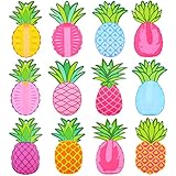 60 Pcs Pineapple Cutouts Colorful Pineapple Classroom Accents Bulletin Board Cutouts Luau Tropical Decorations Double Sided for Wall School Class Summer Beach Hawaii Party