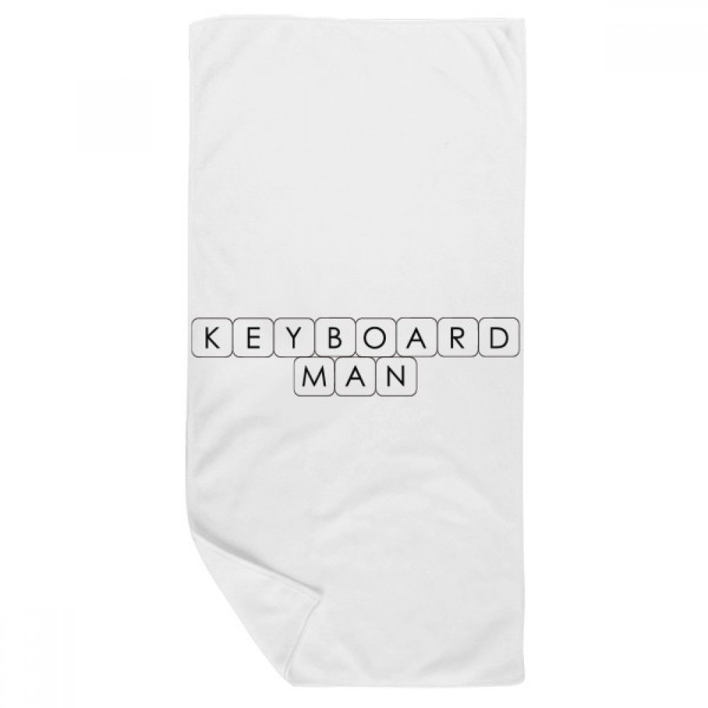 Serviette de bain doux 35x70cm multicolore ultra moelleuse style Clavier Man pour salle de bain