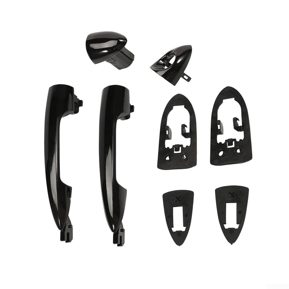Maniglie per Porta Anteriore (1 Paio, Nere, per Alfa Romeo per Giulietta, per Mito, Lancia Y, Ricambio in plastica di Fabbrica (OEM 2156145296)