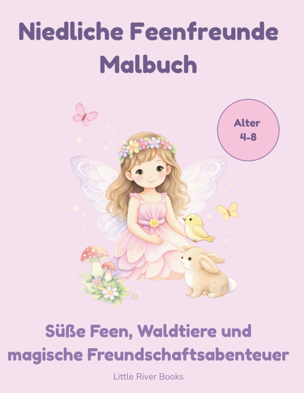 Niedliche Feenfreunde Malbuch – Zauberhafte Feenwelt: Süße Feen, Waldtiere und magische Freundschaftsabenteuer zum Ausmalen für Kinder von 4–8 Jahren (Zauberhafte Feenwelt Malbücher)