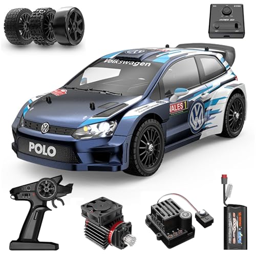 Fenamx Mjx Hyper go VW Polo 14304 Brushless Rc Cars Hyper 4wd Rc Car All-Road RC Drift Car Brushless Scale 2.4G 4wd High Speed Electric,Terreneitor 4x4 Carros,1/14 High Speed Rc Cars Drift for Adults…