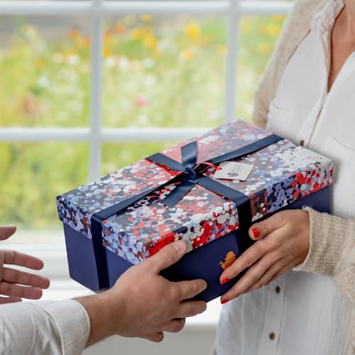 The British Hamper Company Artisan Celebration Hamper - Gourmet Food & Wine Gift Set, Luxury Couples Gift, Vegetarian Treats, Chocolate, Shortbread Biscuits, Perfect for Anniversaries & Birthdays - Image 2