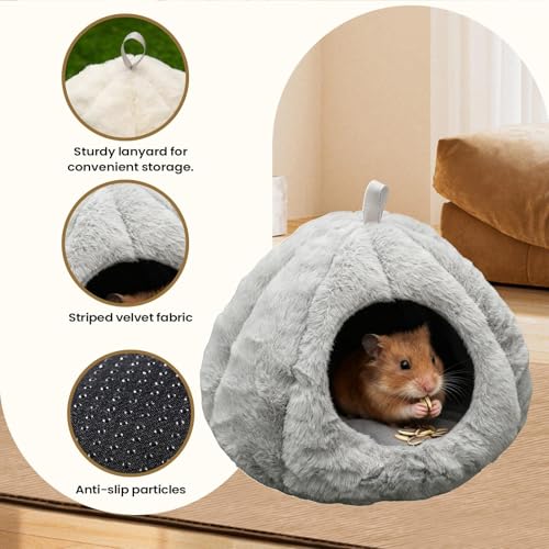Cama para hámster resistente a mordidas con base acolchada de algodón 7