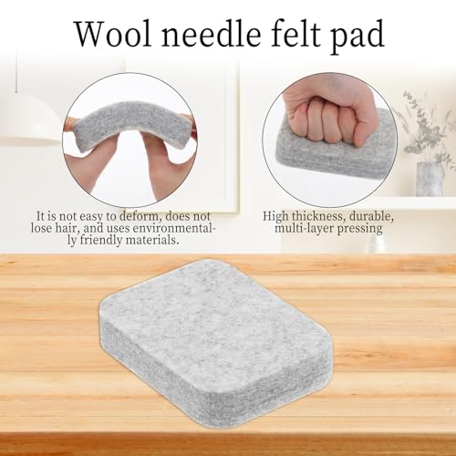 Image of Wool Needle Felting Pad, Grey Sponge Needle Felting Pad, Thick and Firm Needle Felting Base for Precision Felting Projects and Any Wool Felting Makeing