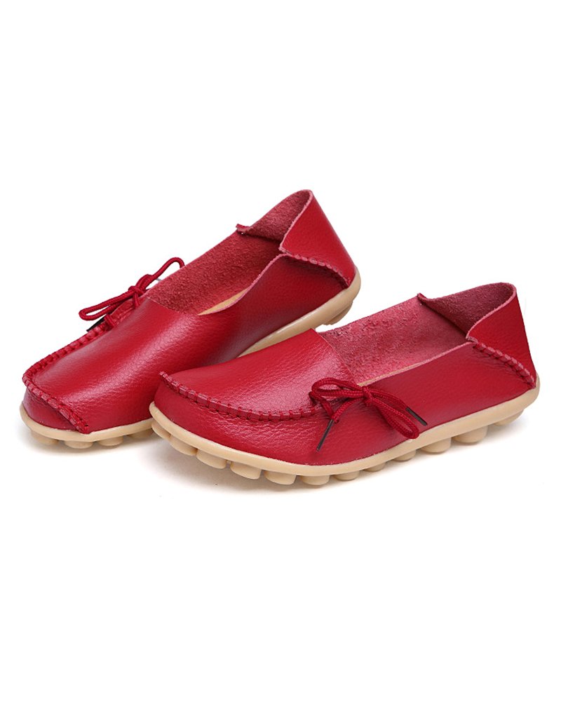 Mocassini da donna in vera pelle fatti a mano morbidi e confortevoli scarpe casual
