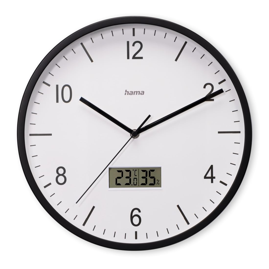 Hama Lanzarote Radio Controlled Wall Clock with Thermometer and Hygrometer, Ø 35 cm