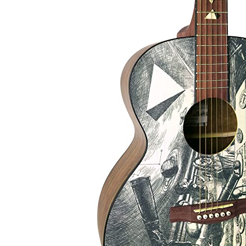 KOCAN instrument à cordes,Guitare Acoustique Placage,GENERAL SOUND Guitare acoustique plaquée 41 pouces Guitare folk pleine grandeur Dessus en bois d’épicéa Cheville tournante fermée avec sac de trans - Les Beatles, Paul McCartney, John Lennon, RIngo Starr, George Harrison KOCAN instrument à cordes,Guitare Acoustique Placage,GENERAL SOUND Guitare acoustique plaquée 41 pouces Guitare folk pleine grandeur Dessus en bois d'épicéa Cheville tournante fermée avec sac de trans – Image 5
