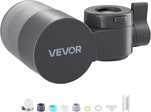 Miniatura 9 de VEVOR Filtro de agua de montaje en grifo, purificador de agua horizontal para grifo de fregadero, filtros de fibra de carbono, elimina el plomo de