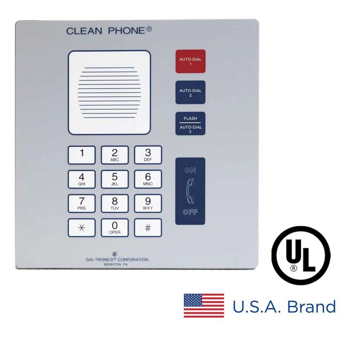 GAI-Tronics 295-712F VoIP Clean Phone Flush-Mount (Renewed)