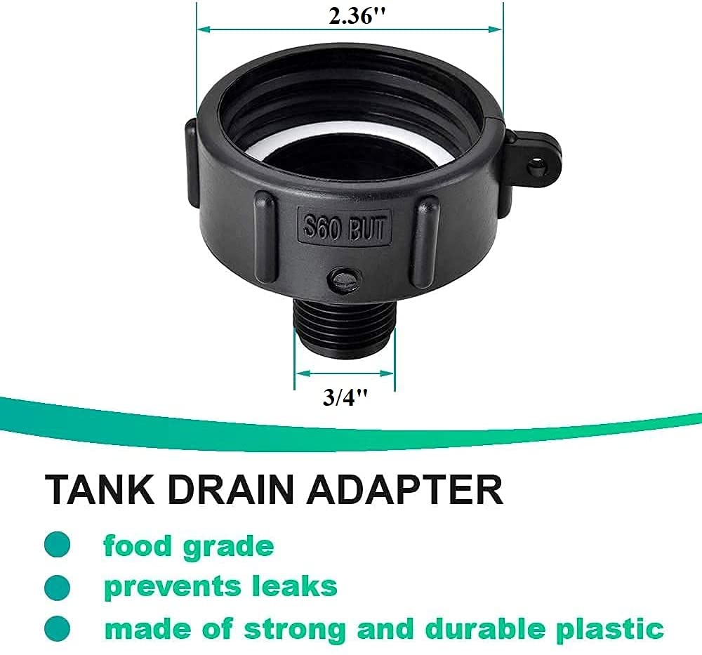 275 330 IBC Tote Adapter Water Hose Male Adapter Garden Hose Drain