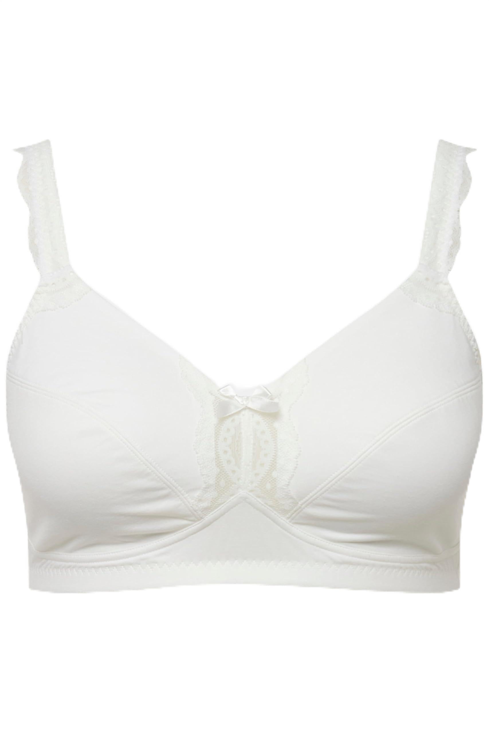 Ulla Popken Damen Soft-Bra, Wireless, Cotton & Lace BH