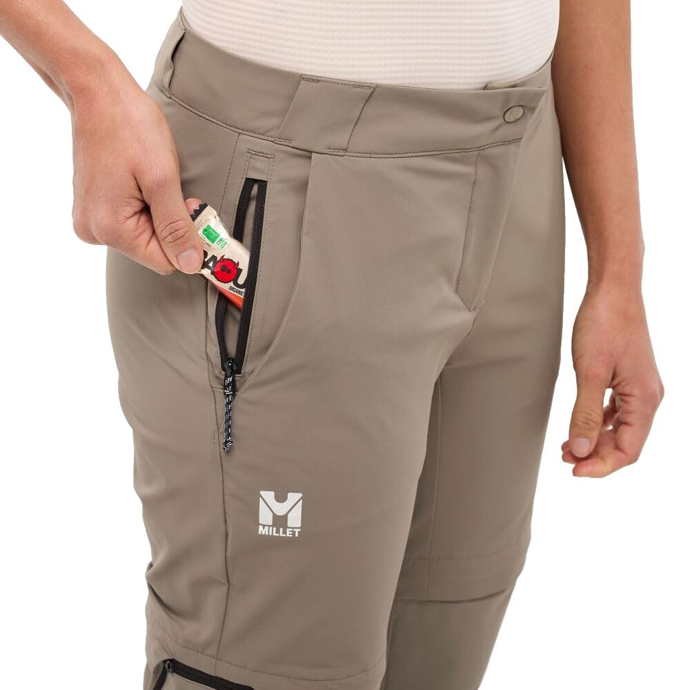 Millet UBIC - Pantaloni da Trekking Convertibili con Zip Fuori, da Donna, 2 in 1, Resistenti, Traspiranti e Versatili per Il Trekking