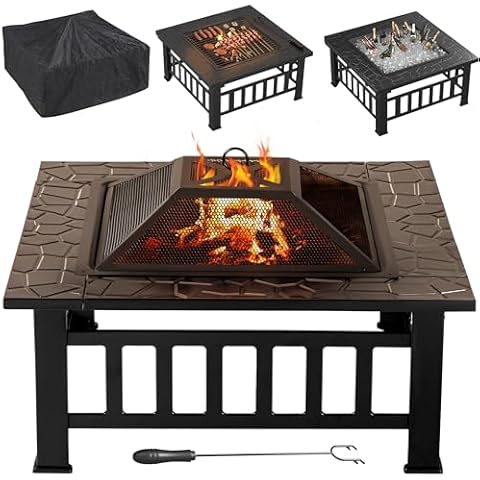 Flamaker 32 Inch Outdoor Fire Pit Cover
