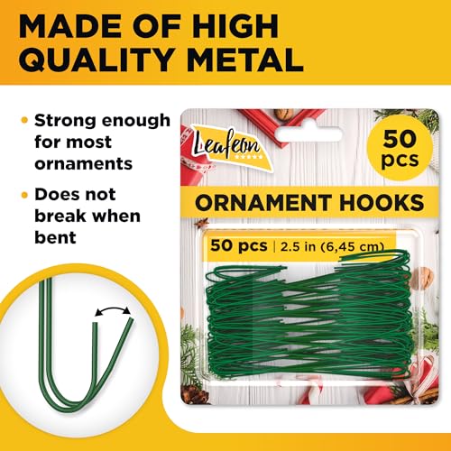 image for Leafeon 50 Pack Christmas Ornament Hooks – Essential Christmas Ornam