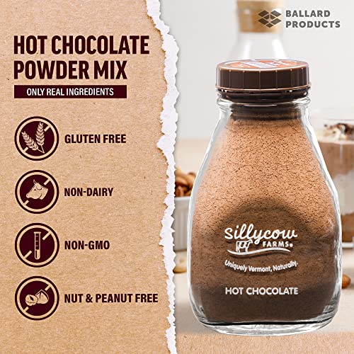 Sillycow Farms Hot Chocolate Powder Mix Variety Pack Of 6-1 Bottle Of Each Flavor (16.9 Ounces Each) - Non-Gmo, Natural Cocoa Powder - Bundle With Ballard Products Measuring Spoon #TOP1