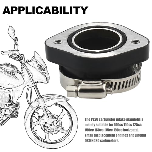 Colector de admisión PE28 carburador de 28 mm accesorios moto 3