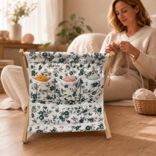 Image of Yarn Bag, Knitting Crochet Bag, Portable Yarn Storage Bags Organizer for Crocheting Project,Yarn Storage Organizer for Yarn Skeins