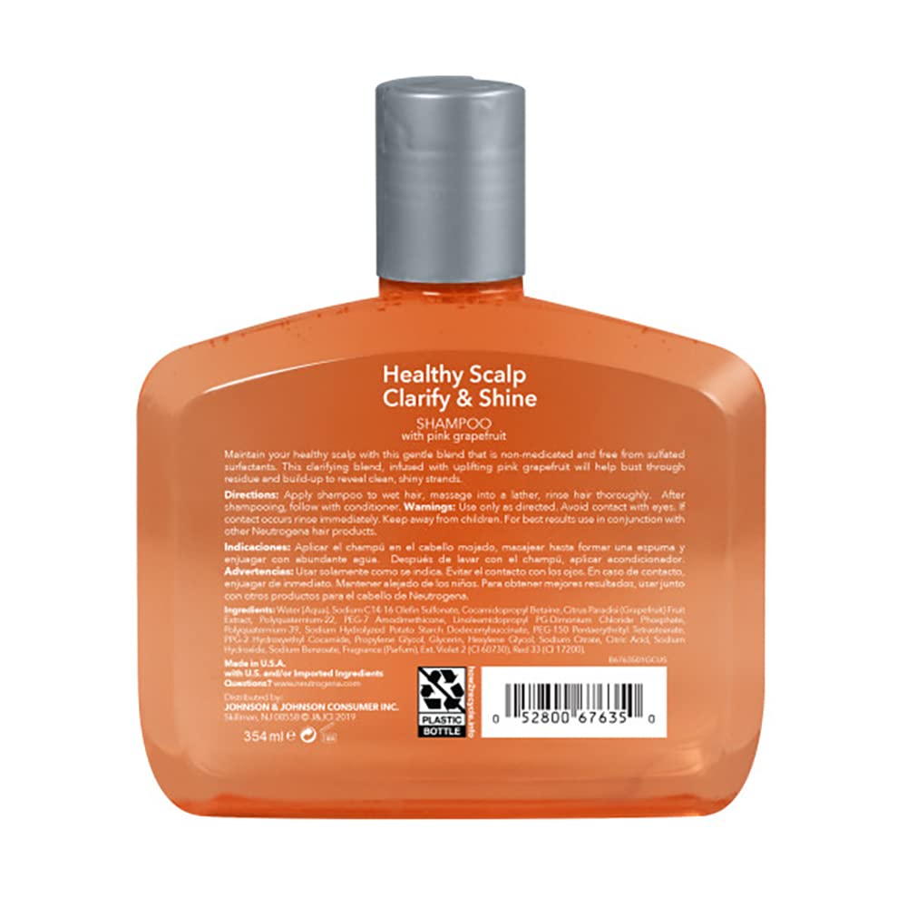Neutrogena Healthy Scalp Clarify & Shine Shampoo & Conditioner, Pink Grapefruit