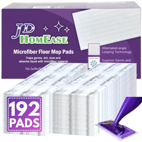 Image of 192 Pack Premium Microfiber Replacement Pads for Swiffer WetJet - Super Absorbent, Lint-Free, Durable-11 inchx5.5 inch, Perfect Fit Swiffer WetJet Mop - Safe on Hardwood, Tile, Vinyl