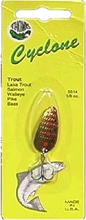 Thomas Spinning Lures Cyclone Equipo de Pesca, 1/6 oz, Dorado/Rojo