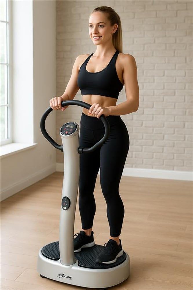 Bodyline Pedana Vibrante Deluxe – Piattaforma Vibrante per Allenamento Corpo Intero, Tonificazione, Fitness e Benessere a Casa