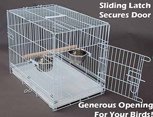 Two Size, Large Travel Vet Collapsable Parrot Bird Carrier Cage #TOP2
