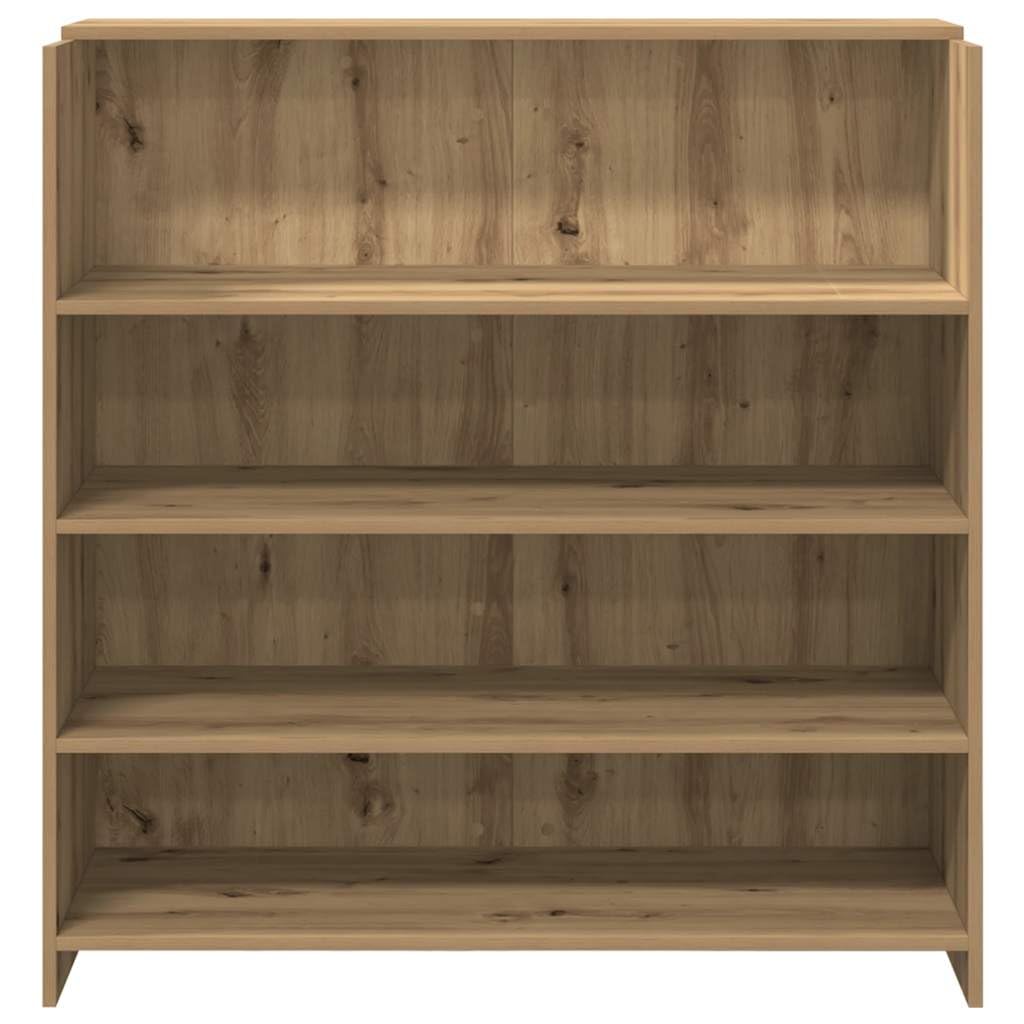 Hothingwell Ufficio Ricezione Chene Artigianale 100 x 50 x 103,5 cm Legno Ingenierie | Scaffali integrati, piano di lavoro alto, discreto, versatile per ufficio, hotel, clinica