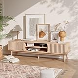 Pieds en bois pour une capacité de charge supérieure : Six pieds en métal épais offrent une stabilité exceptionnelle, supportant jusqu'à 68 kg. La base surélevée de 20 cm est compatible avec les aspirateurs robots, et le rangement fermé de 24 cm de hauteur est idéal pour le matériel audiovisuel. Optimisé pour les salons de petite et moyenne taille.