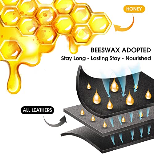 Alloda Black&Mid Brown Shoe Polish Kit, Boot And Leather Shoe Shine Kit, Horse Hair Polish Brush And Pig Bristle Cleaner, Towel(Black + Mid Brown) #TOP1