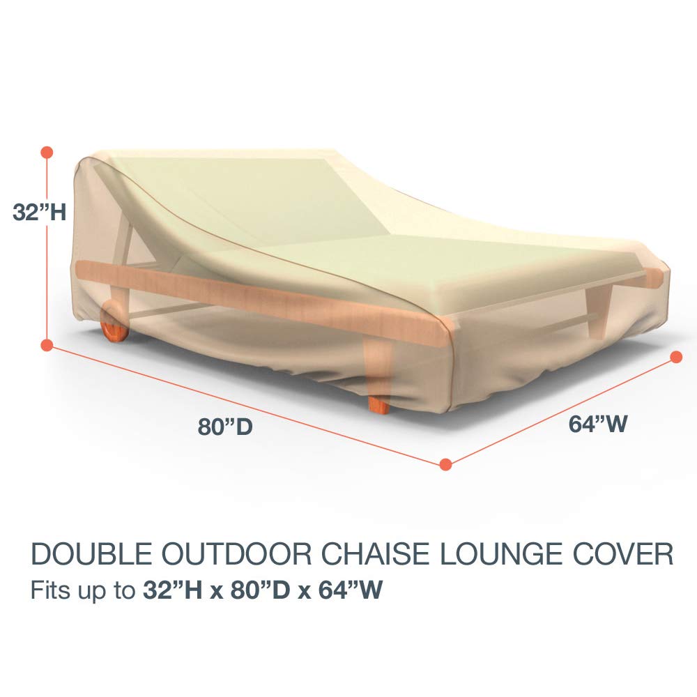 EmpirePatio Select Tan Double Patio Chaise Lounge Cover