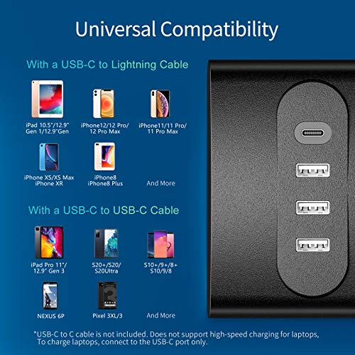Power Strip, Bototek Surge Protector 6 Ft Cord,12 Outlets And 4 Usb Ports (1 Usb-C, 3 Usb-A), 6 Ft Pd Extension Cord For Home, Office, And More (2980 Joule) #TOP3