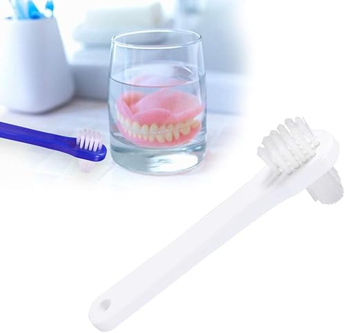 Miniatura 2 de Cepillo de limpieza falsa herramienta de doble cara cepillo de dientes cepillo de limpieza 2pcs (blanco+azul)