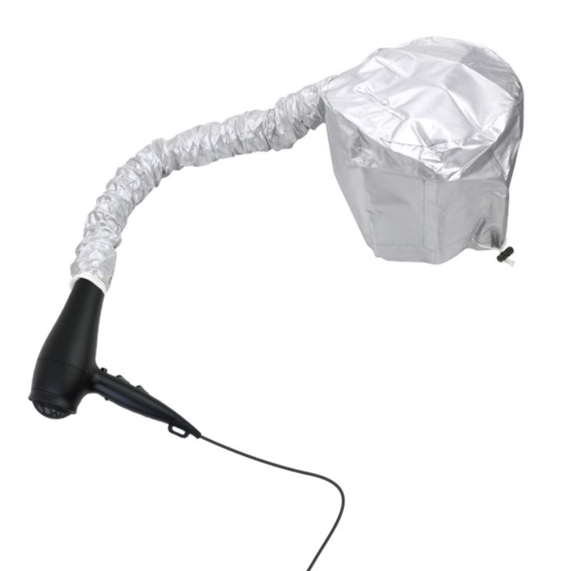 Casco per Asciugatura Capelli, Cuffia per Asciugacapelli Manuali, Regolabile Elastica Cuffia Termica per Capelli, per Asciugatura, Acconciatura, Arricciatura (Grigio)