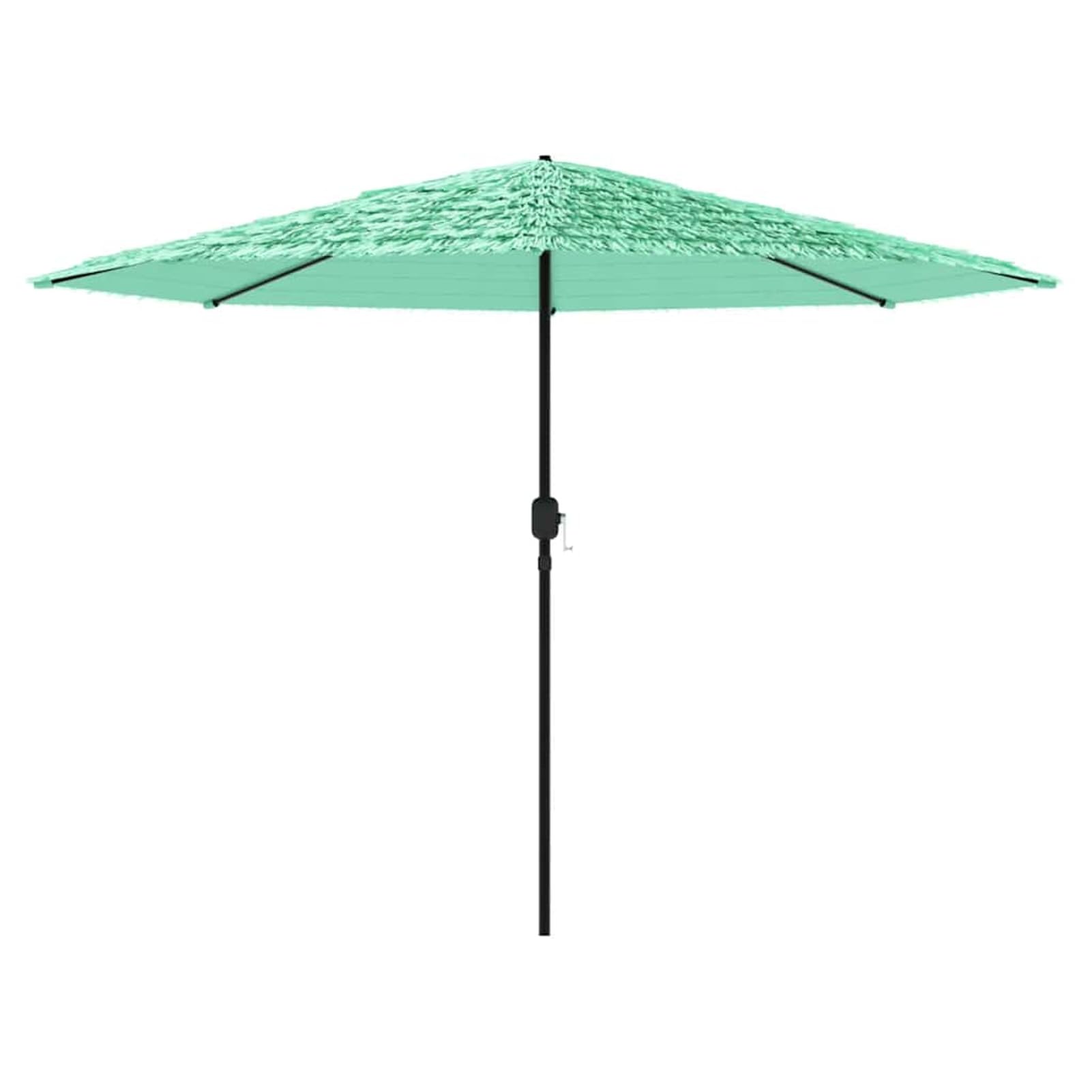 ATOMSTACK MAKER Parasol ogrodowy 248 x 248 x 248 cm ze stalowym masztem (38 mm), 8-warstwowy dach ze słomą i mechanizmem korbowym – brązowy, ochrona przed promieniowaniem UV i deszczem, na taras