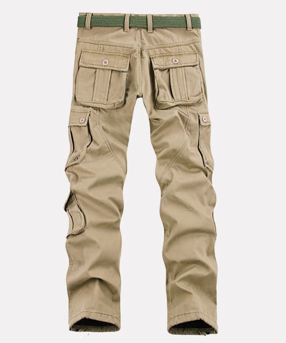 Fleecehose Warme Kampfhose mit Multi Taschen Cargohose für Herren,Arbeitshose Taktische Hose für Herbst und Winter