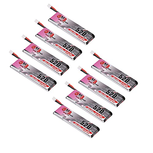 8PCS 520mAh 1S LiPo Battery Tinyhawk Freestyle 3.8V HV LiHv Battery 80C JST-PH 2.0 PowerWhoop mCPX Connector for 75mm Micro FPV Racing Drone Like Trashcan Snapper7 Inductrix FPV Plus etc