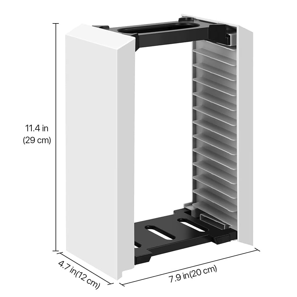 Premium Game Storage Tower Stand Scaffale per giochi per PlayStation 5, supporto universale per torre di stoccaggio dei giochi