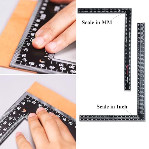 Image of Malfah L Square Ruler Aluminum Alloy Carpenter L Shape Angle Square Ruler,250 mm 600 mm MAF 400 MMX600 MM 16 inch X 24 inch